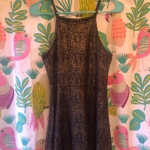 Navy Blue and Gold Dress